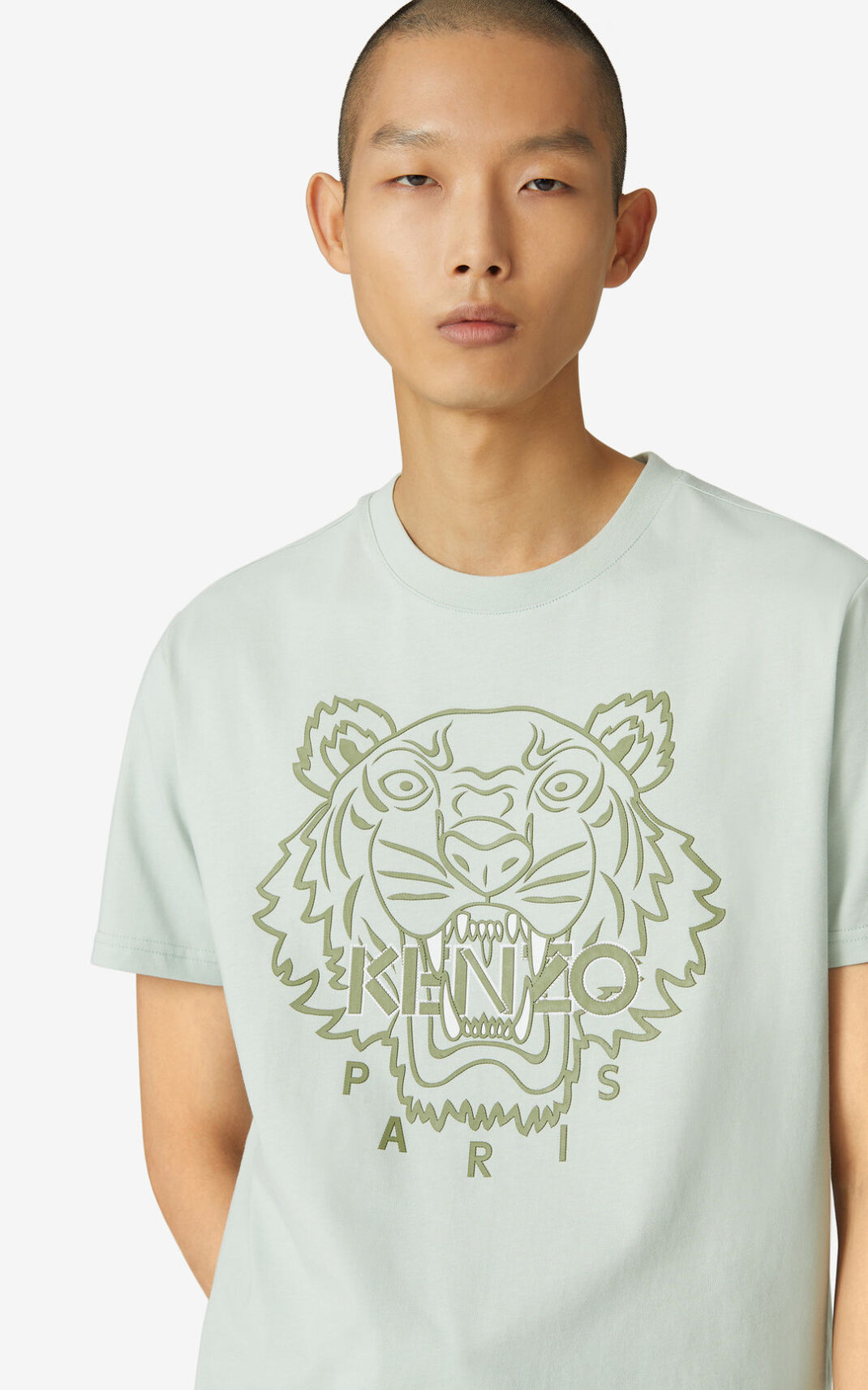 Kenzo Tiger T-shirts Herre - Olivengrøn Grøn DK-859122